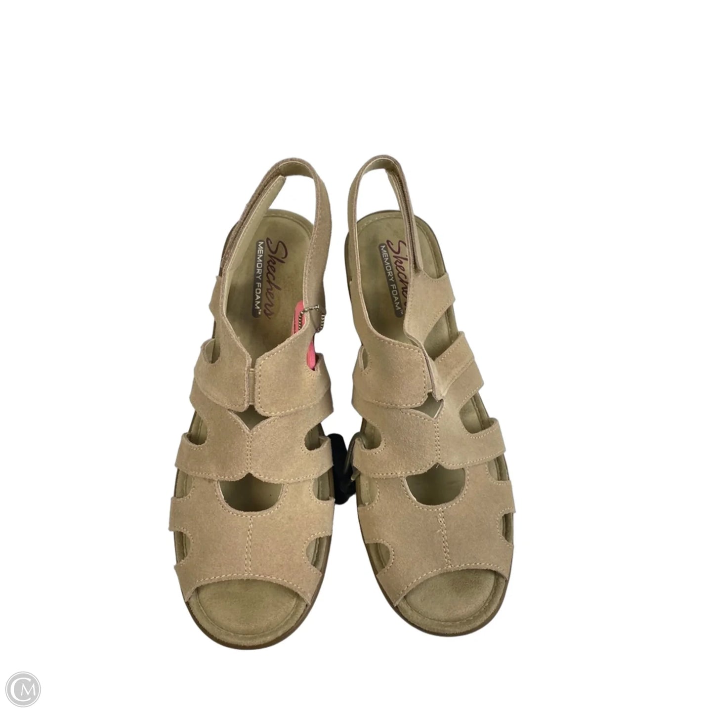 Sandals Heels Block By Skechers In Beige, Size: 10