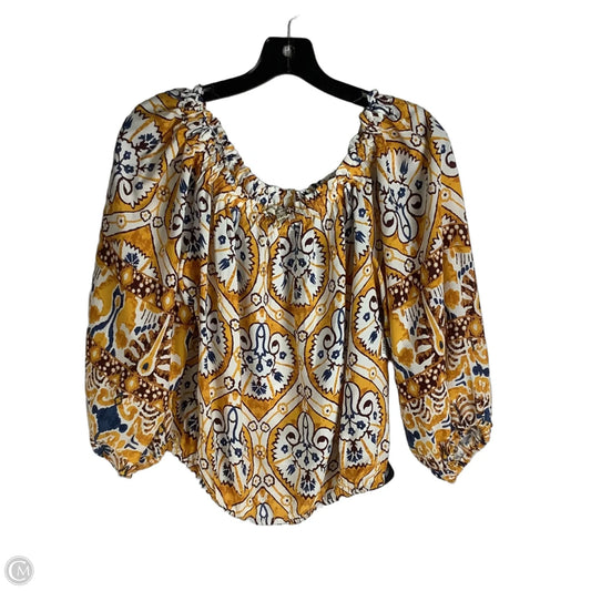 Top Long Sleeve By Christian Siriano In Multi-colored, Size: M