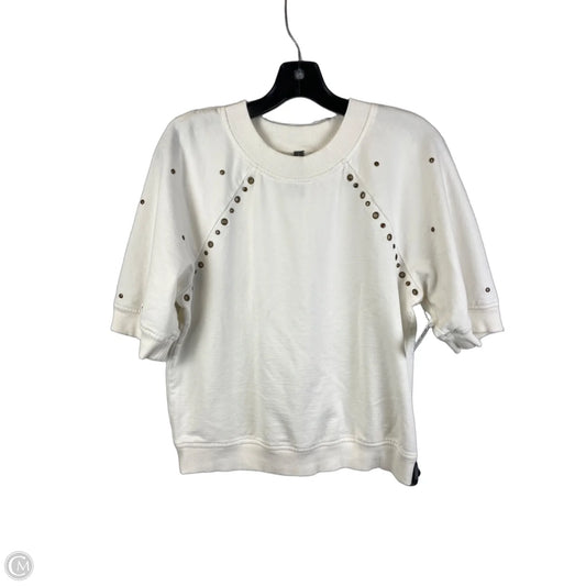 Top Short Sleeve By Anthropologie In White, Size: M