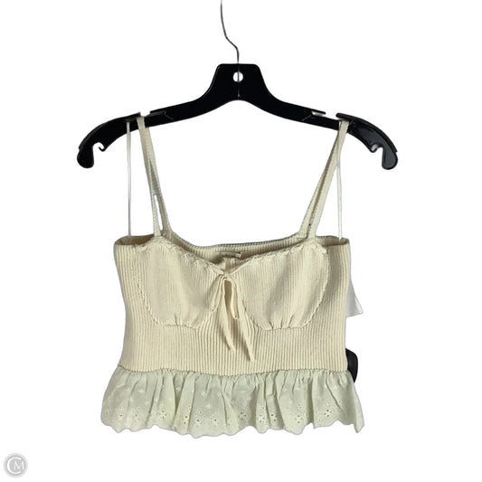 Top Sleeveless By Clothes Mentor In Cream, Size: L