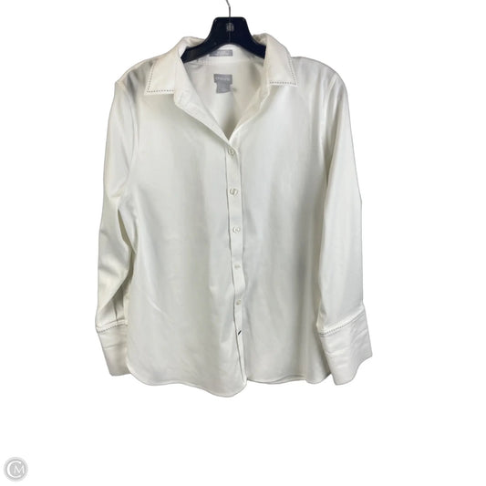 Top Long Sleeve By Chicos In Yellow, Size: L