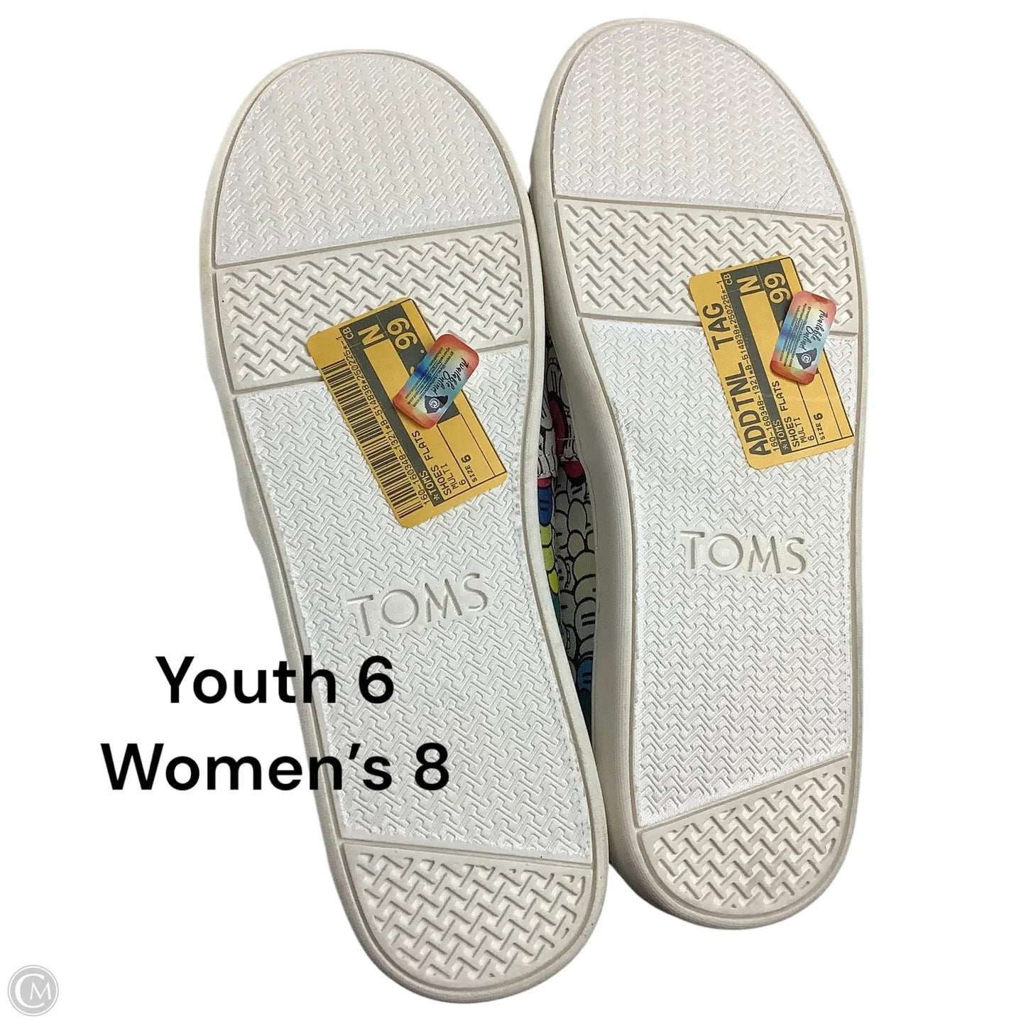 Shoes Flats By Toms In Multi-colored, Size: 6Y/ Women’s 8