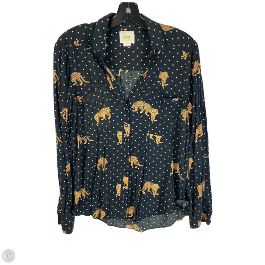 Top Long Sleeve By Maeve In Black, Size: M