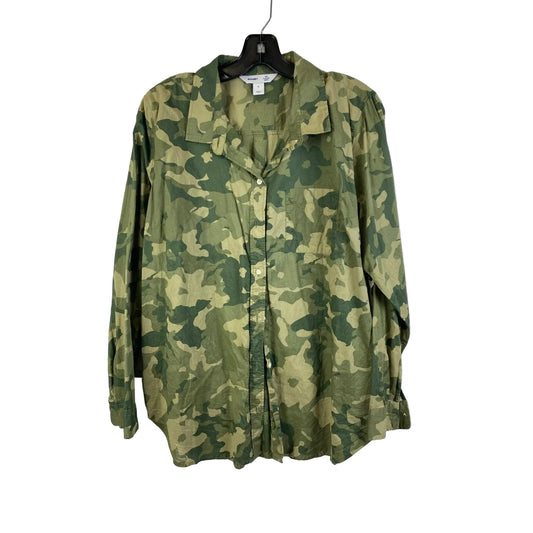 Top Long Sleeve By Old Navy In Camouflage Print, Size: Xl