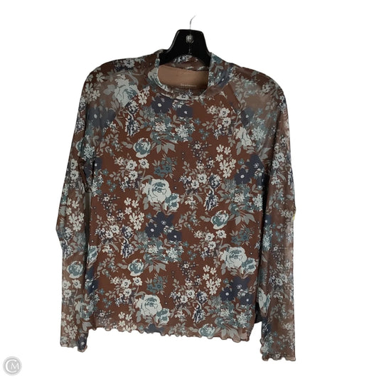 Top Long Sleeve By Clothes Mentor In Floral Print, Size: L