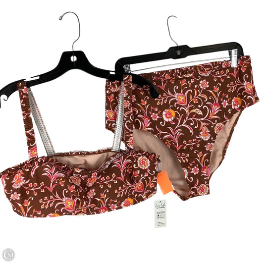 Swimsuit 2pc By Cupshe In Floral Print, Size: Xl