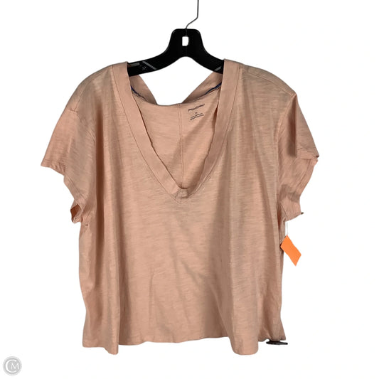 Top Short Sleeve Basic By Pilcro In Coral, Size: Xl