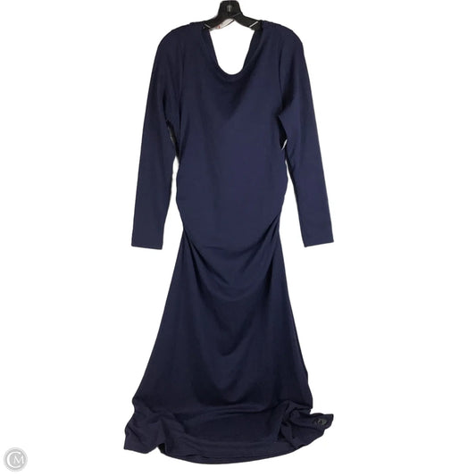 Dress Casual Maxi By Anthropologie In Navy, Size: L