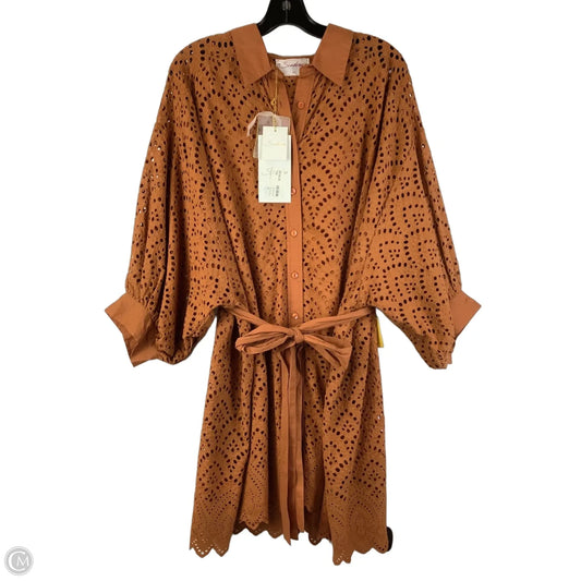 Dress Casual Short By Cmb In Brown, Size: M