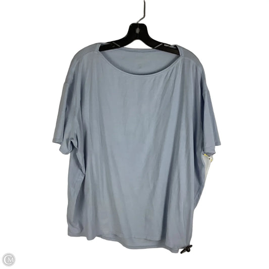 Athletic Top Short Sleeve By Lululemon In Blue, Size: Estimated XL