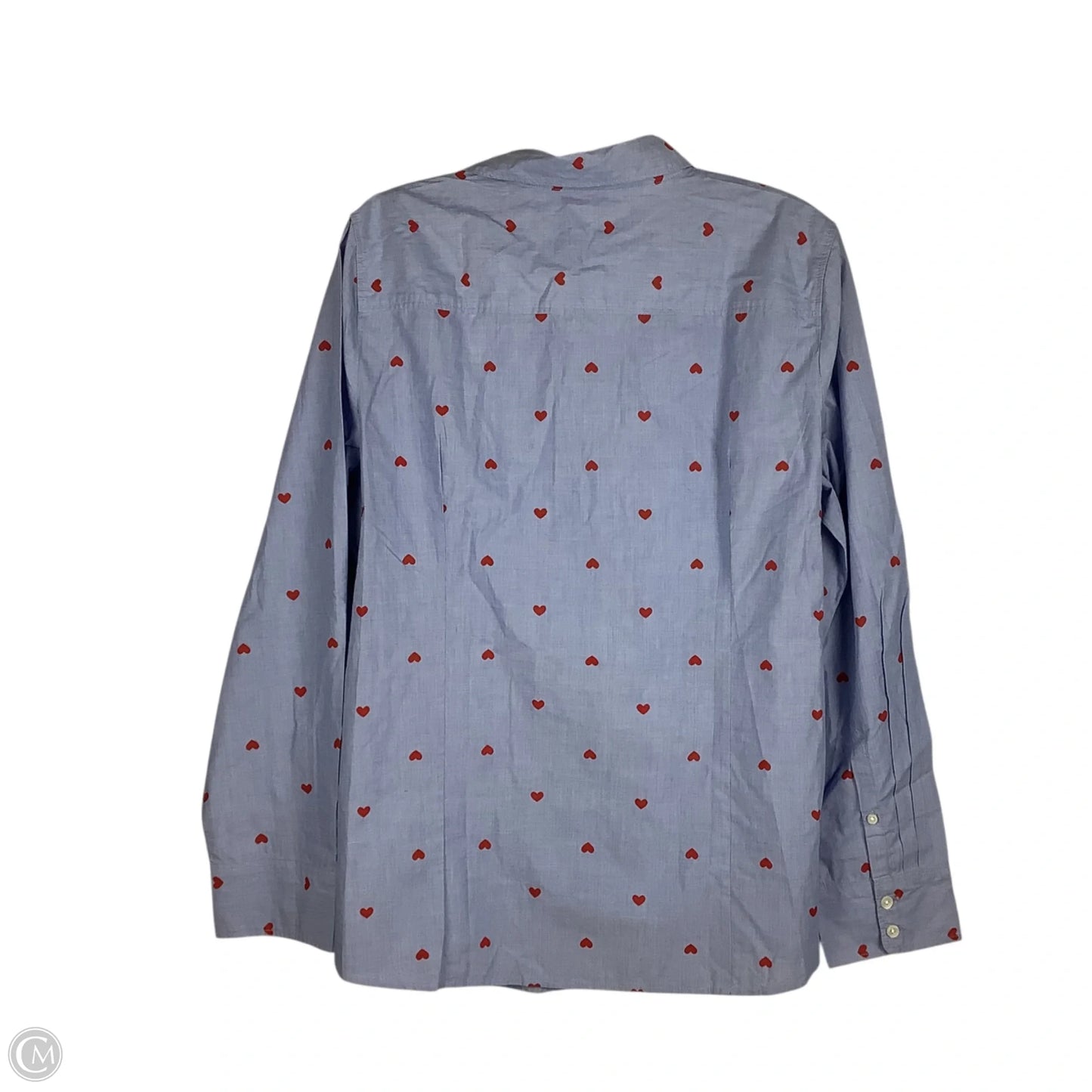 Top Long Sleeve By J. Crew In Blue & Red, Size: Xl