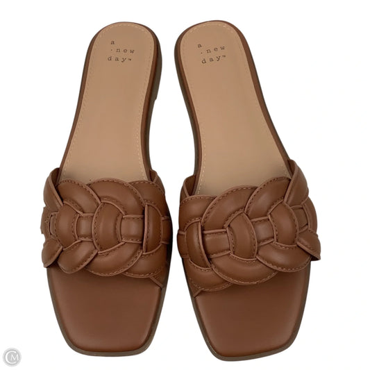 Sandals Flats By A New Day In Brown, Size: 9