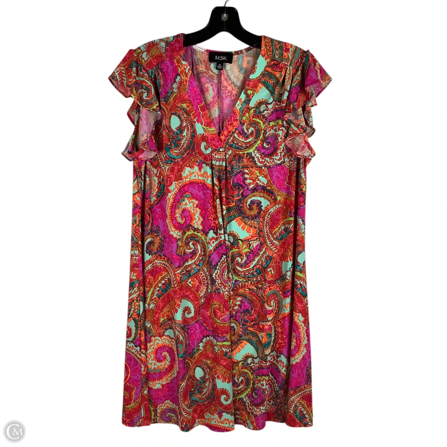 Dress Casual Midi By Msk In Multi-colored, Size: M