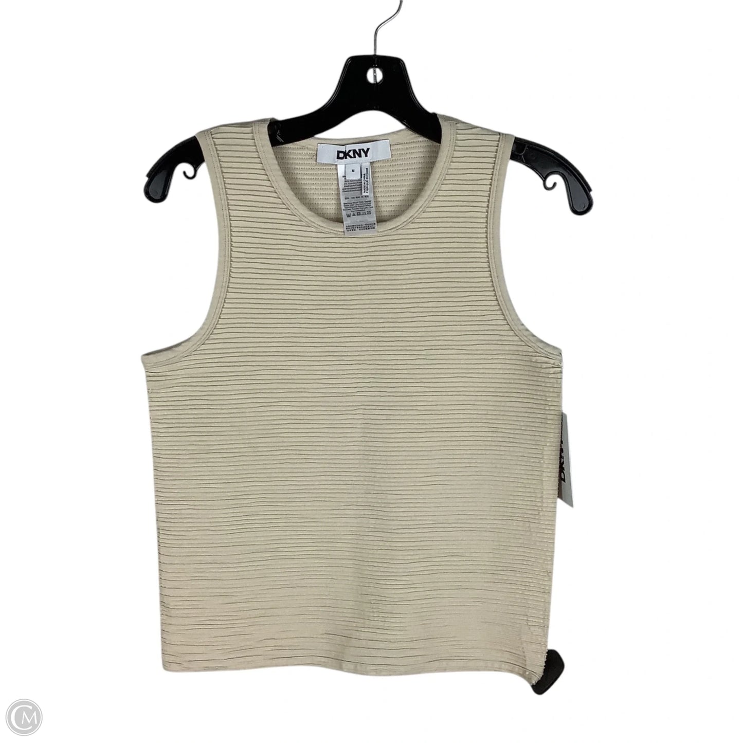 Top Sleeveless By Dkny In Cream, Size: M