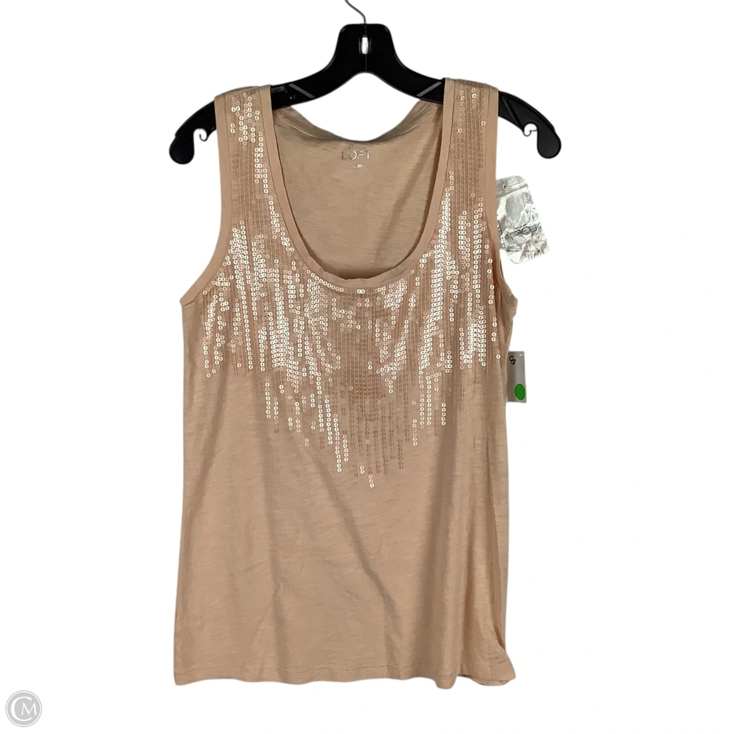 Top Sleeveless By Loft In Orange, Size: L