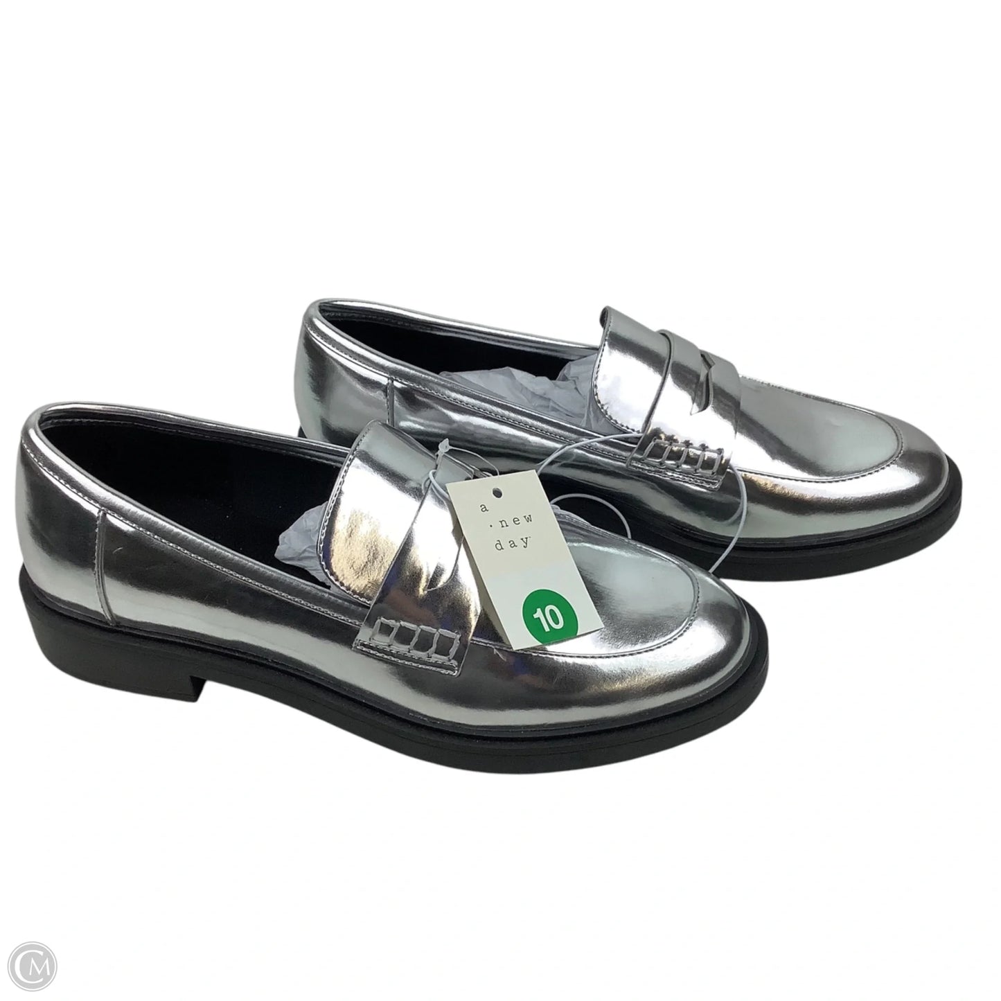 Shoes Flats By A New Day In Silver, Size: 10