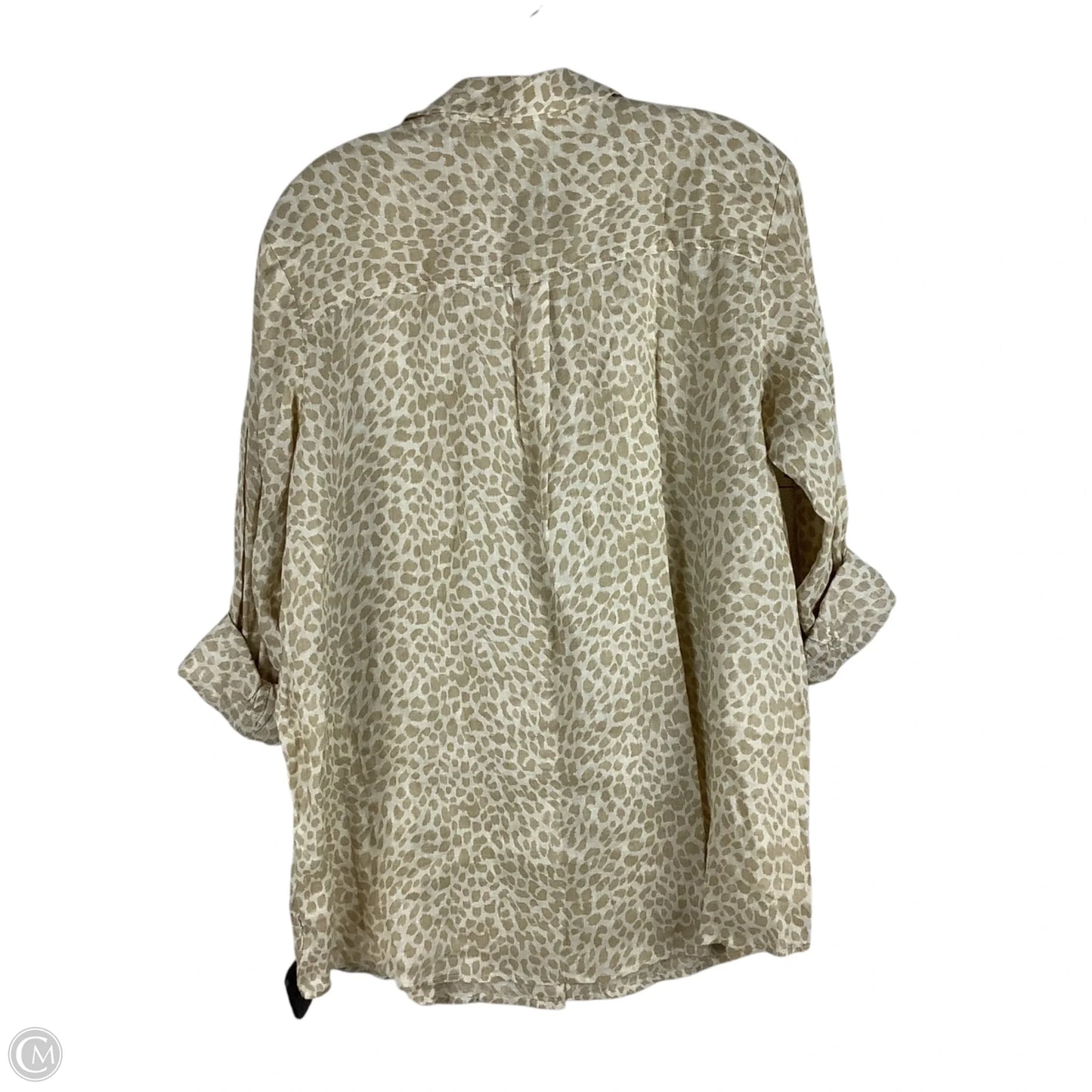 Top 3/4 Sleeve By Gap In Animal Print, Size: L