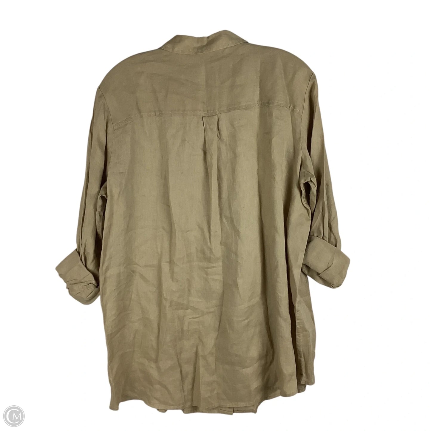 Top 3/4 Sleeve By Gap In Beige, Size: L