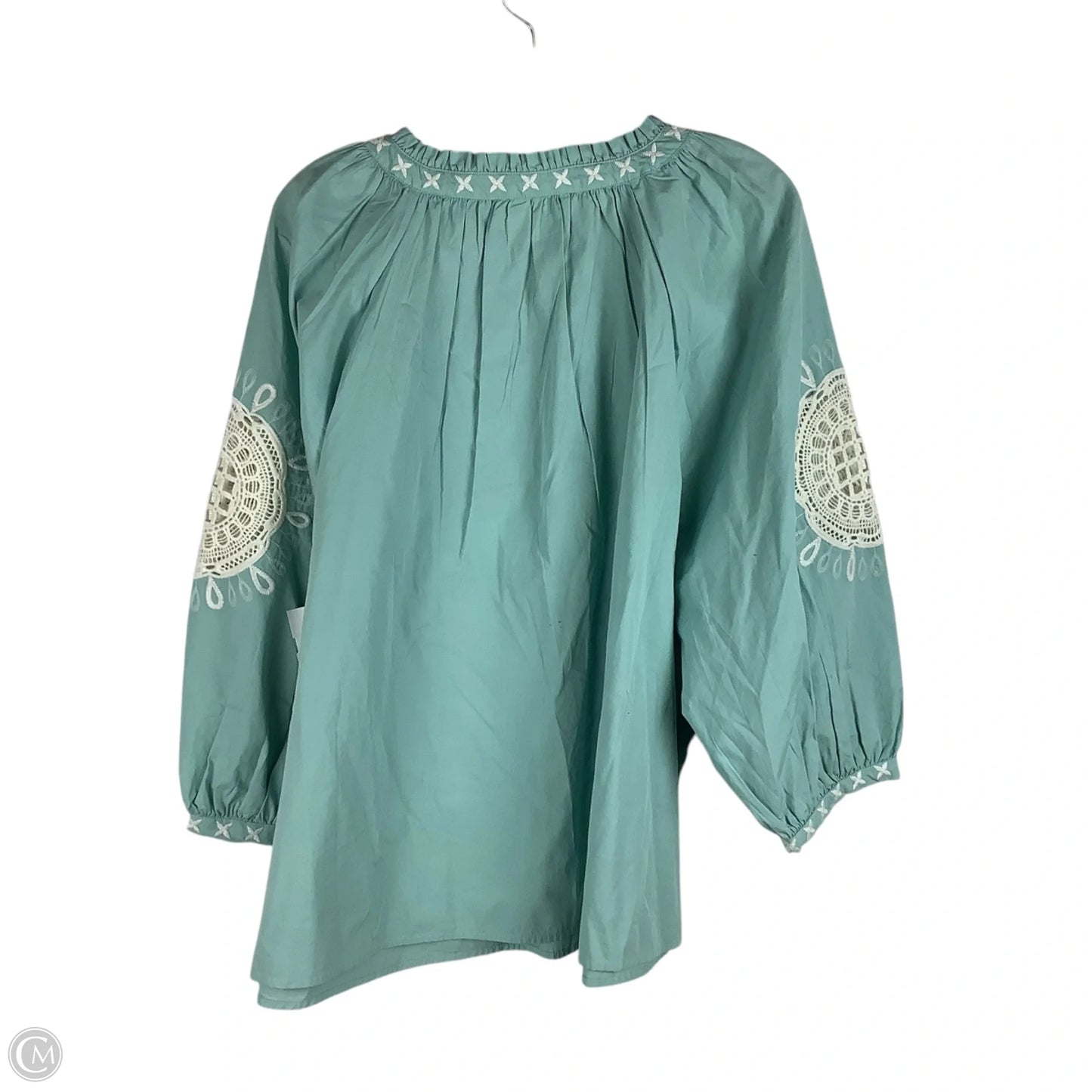 Top Short Sleeve By Wonderly In Green, Size: 2x