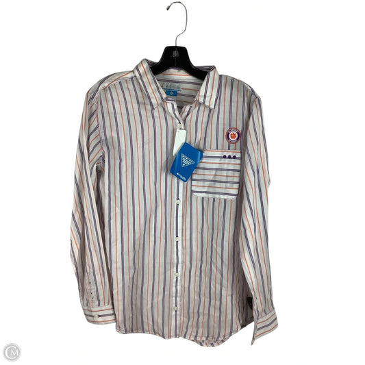 Top Long Sleeve By Columbia In Striped Pattern, Size: M