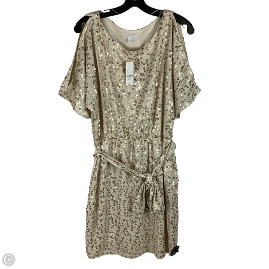 Dress Casual Midi By New York And Co In Gold, Size: M