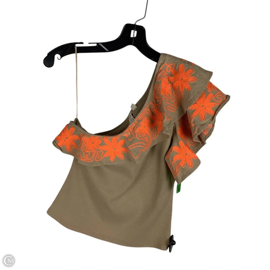 Top Sleeveless By Dolan Left Coast In Brown & Orange, Size: S