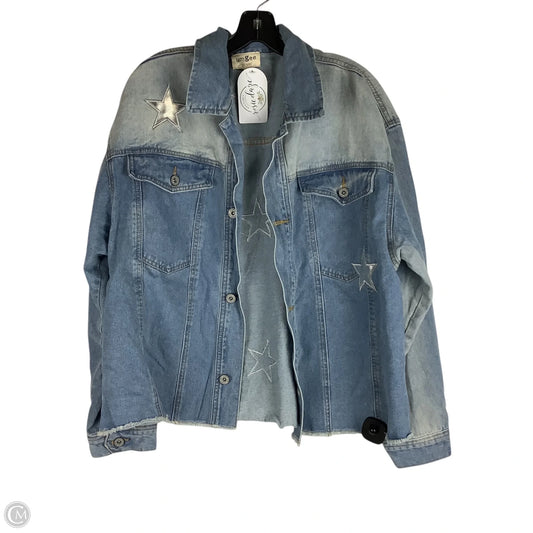 Jacket Denim By Umgee In Blue, Size: Xl