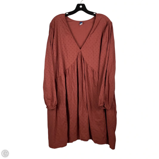 Dress Casual Midi By Old Navy In Bronze, Size: 3x