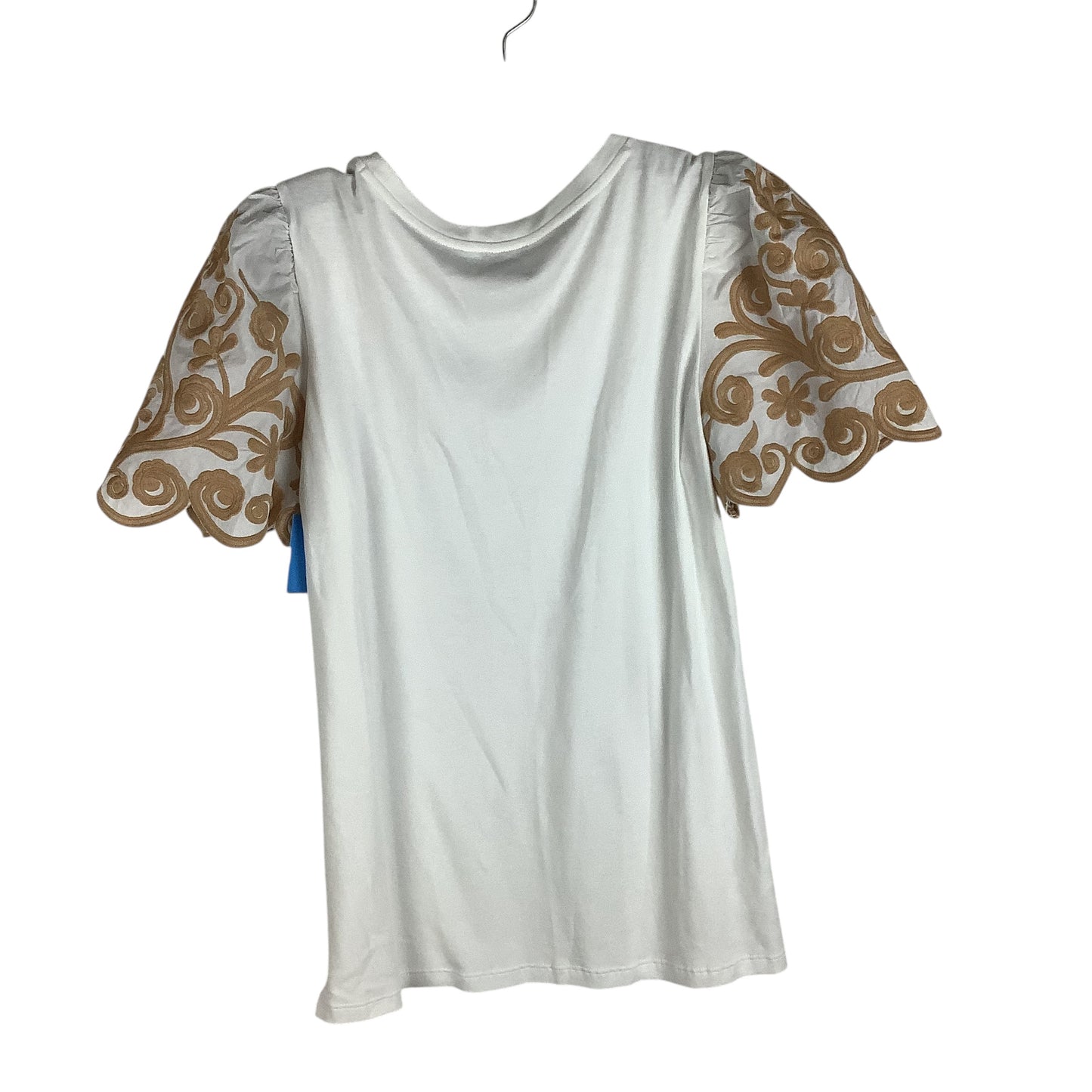 Top Short Sleeve By Ann Taylor In White, Size: S