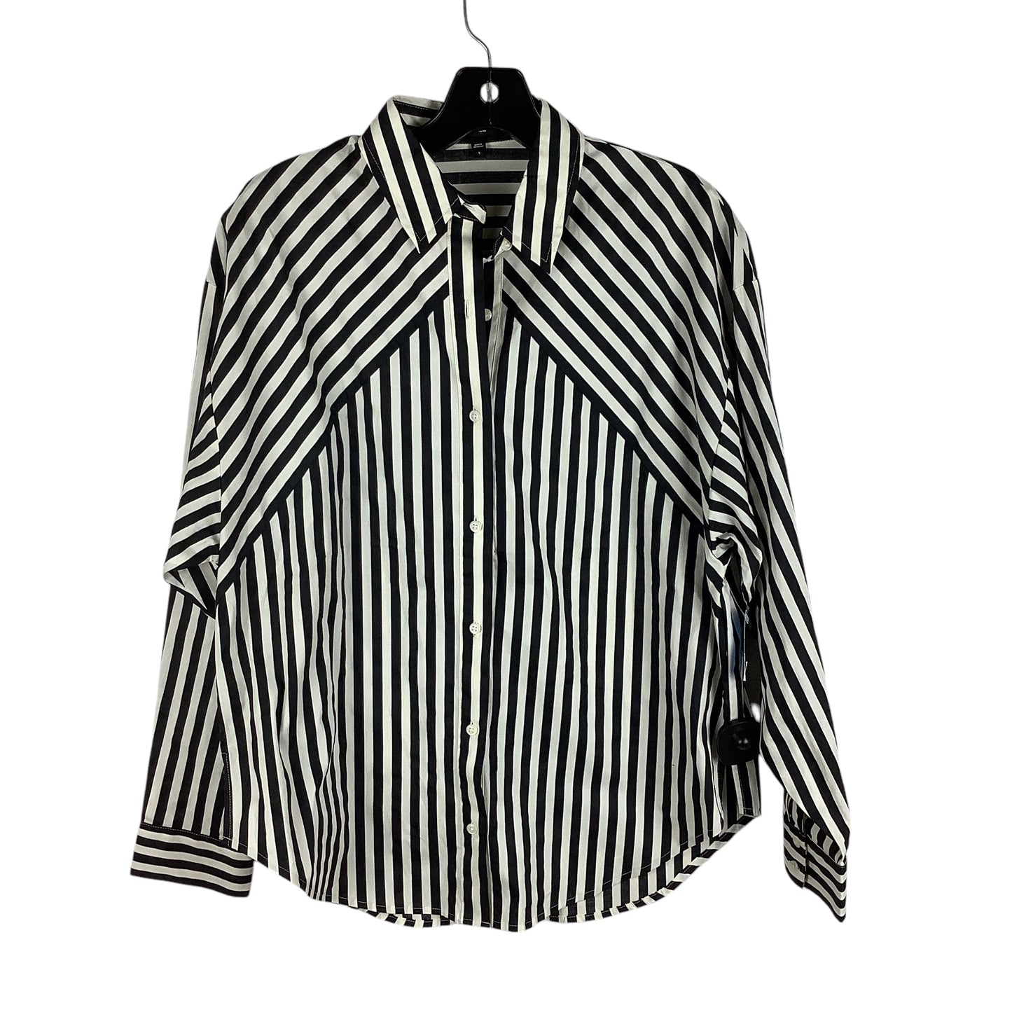 Top Long Sleeve By Express In Striped Pattern, Size: S