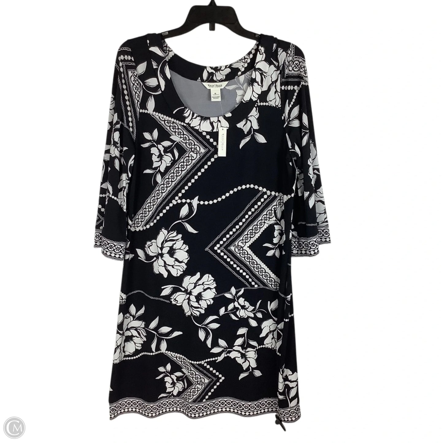 Dress Casual Midi By White House Black Market In Black, Size: Xl