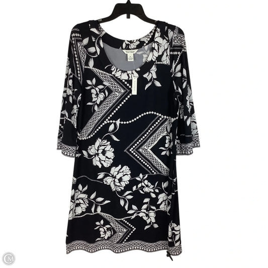 Dress Casual Midi By White House Black Market In Black, Size: Xl
