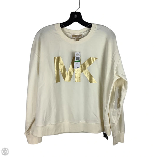 Top Long Sleeve Designer By Michael Kors In Cream, Size: L