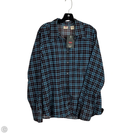 Top Long Sleeve By Levis In Plaid Pattern, Size: Xl
