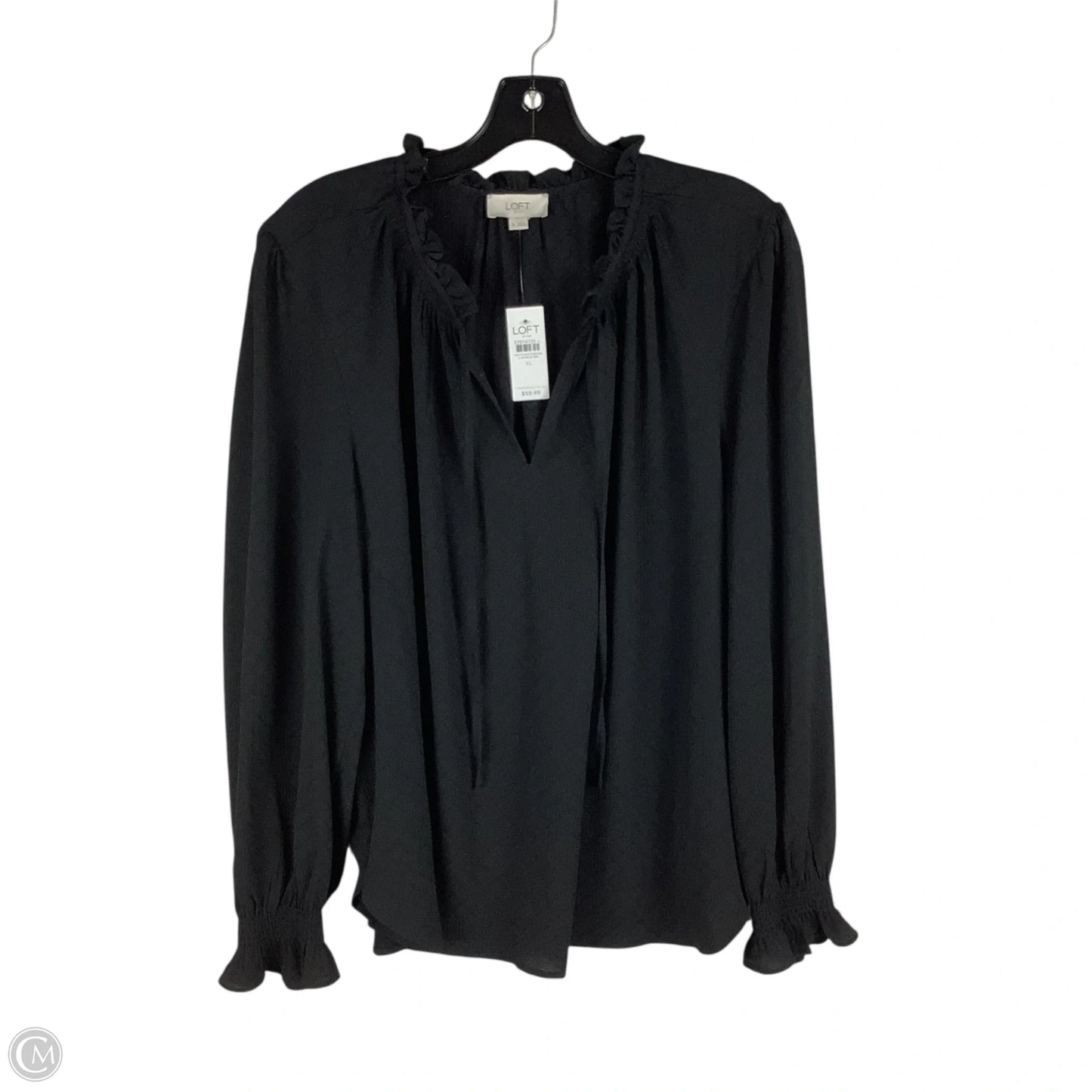 Top Long Sleeve By Loft In Black, Size: Xl