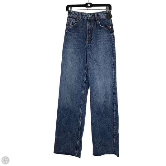 Jeans Wide Leg By Zara In Blue Denim, Size: 2