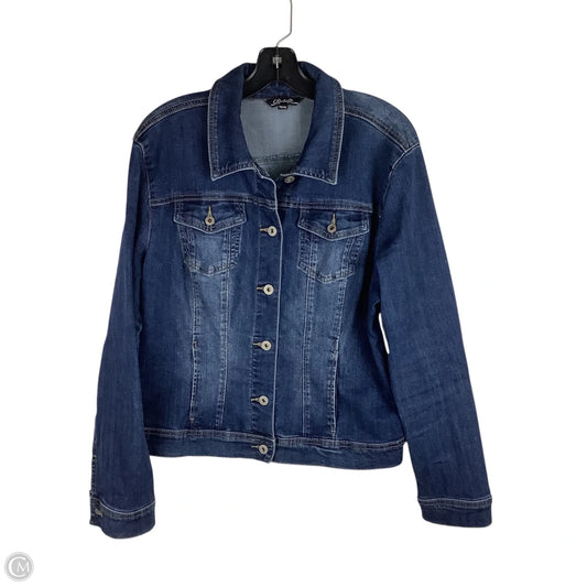 Jacket Denim By Charlie B In Blue, Size: Xl