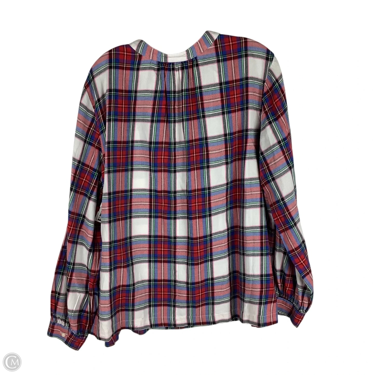 Top Long Sleeve By Gap In Plaid Pattern, Size: Xl