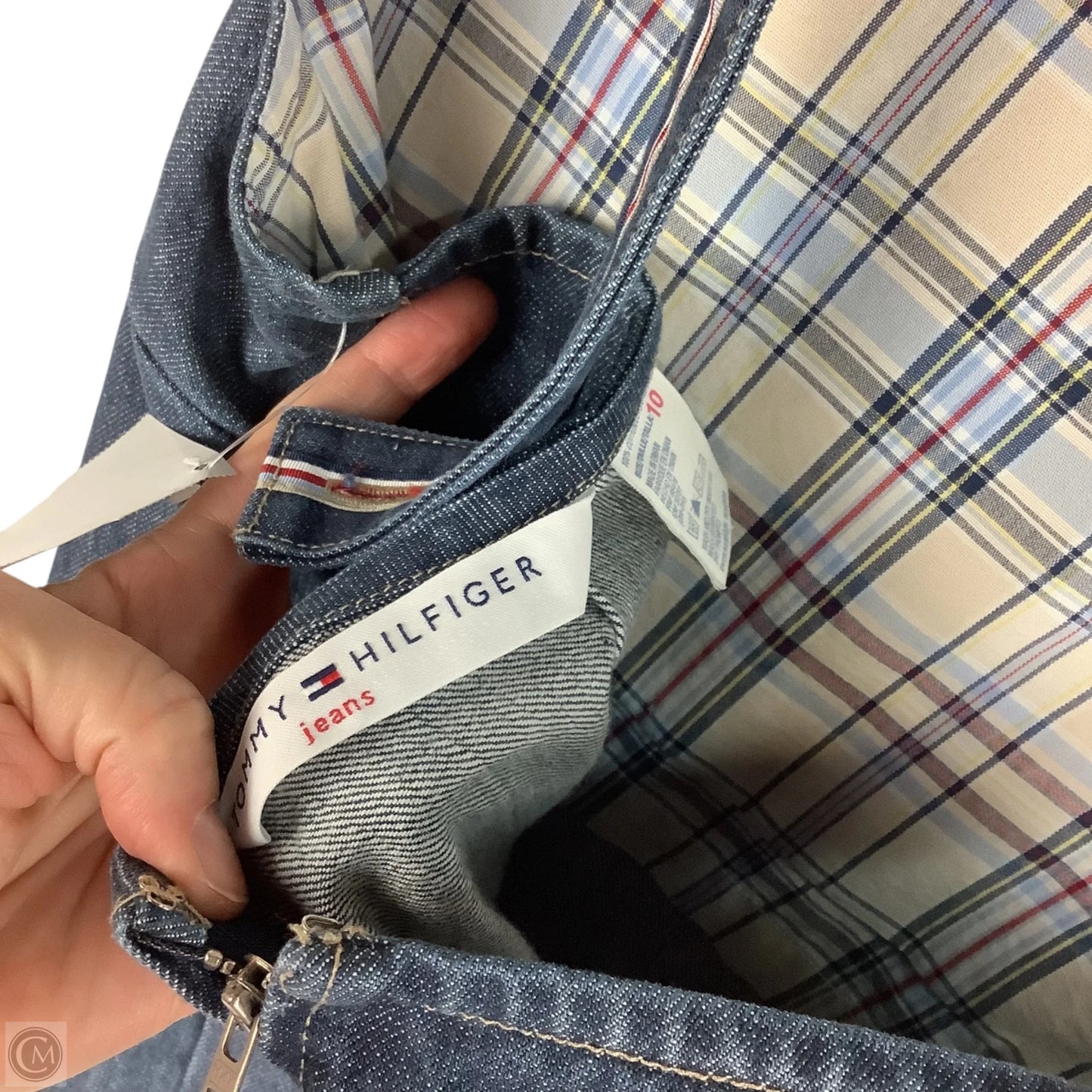 Dress Casual Midi By Tommy Hilfiger In Blue Denim, Size: 10