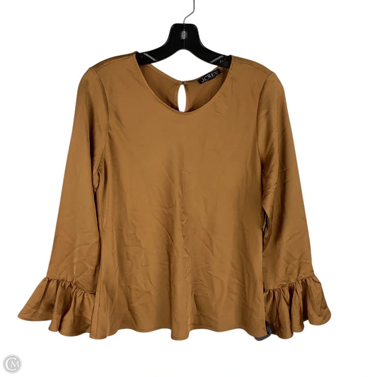 Top Long Sleeve By J. Crew In Bronze, Size: M