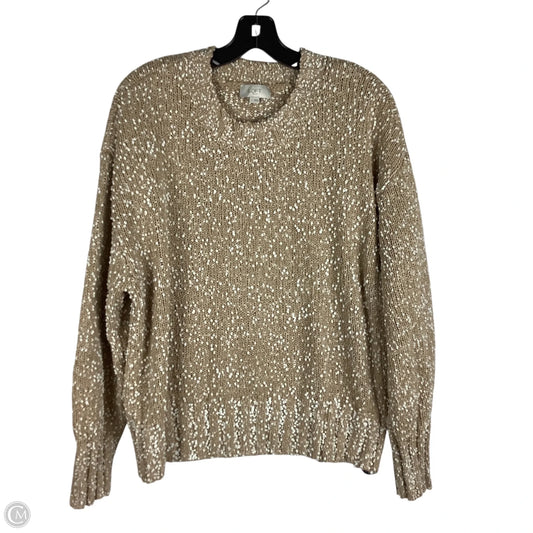 Sweater By Loft In Brown & Cream, Size: Xl