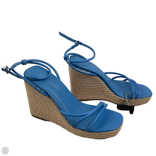 Sandals Heels Block By Marc Fisher In Blue, Size: 9