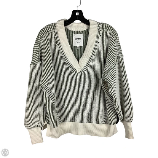Sweater By Aerie In Green & White, Size: S