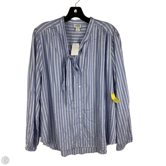 Top Long Sleeve By J. Crew In Silver, Size: Xxl