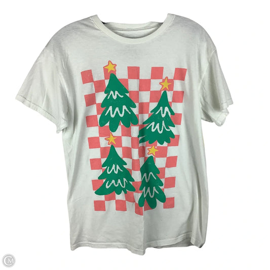 Top Short Sleeve Basic By Mighty Fine In White, Size: M