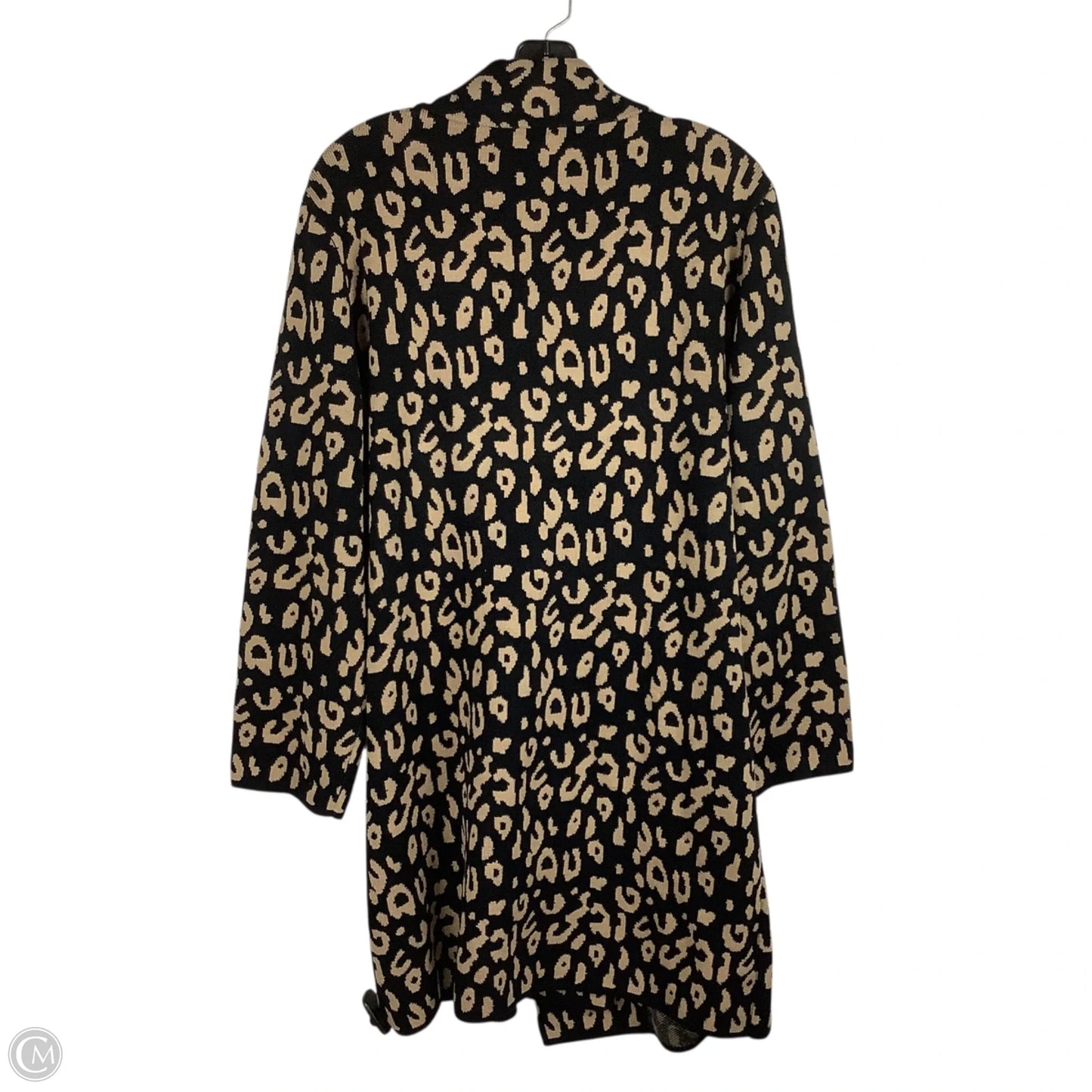 Sweater Cardigan By Kasper In Animal Print, Size: Xl