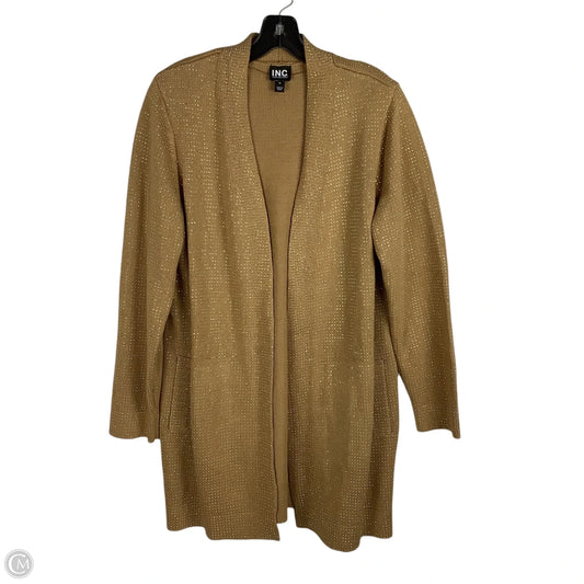 Sweater Cardigan By Inc In Gold, Size: M
