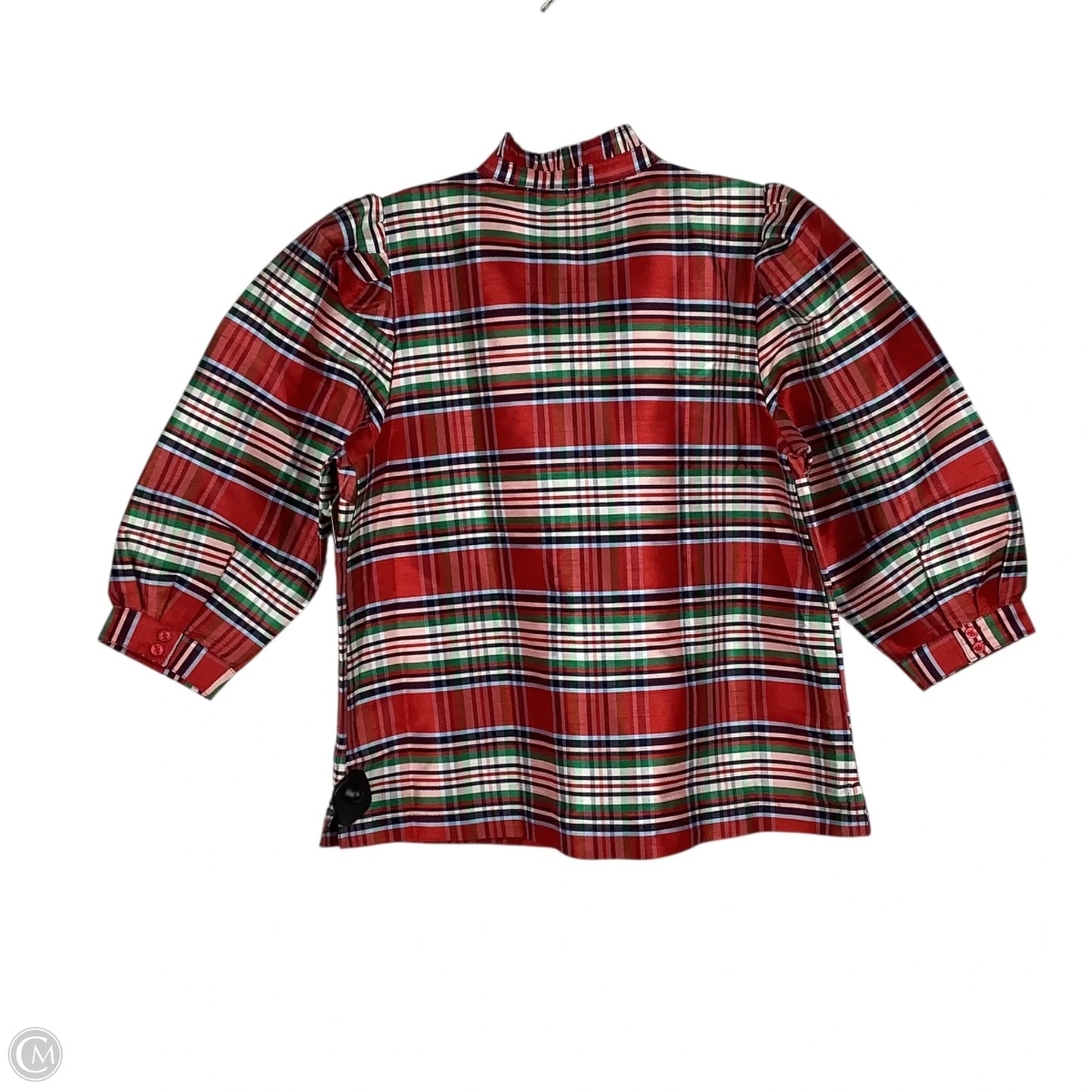 Top Long Sleeve By Crown And Ivy In Plaid Pattern, Size: S