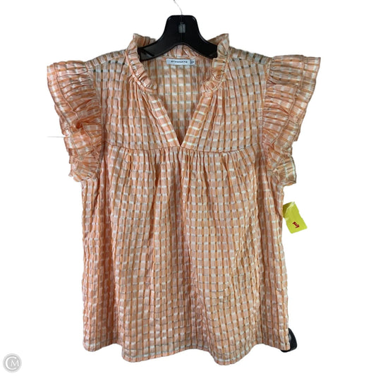 Top Short Sleeve By Staccato In Orange, Size: S