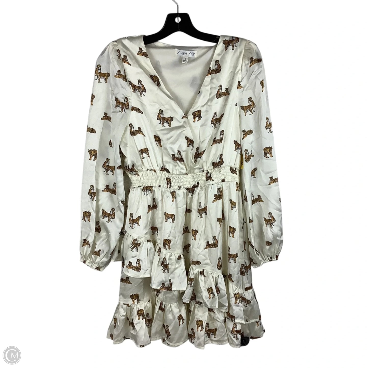 Dress Casual Midi By She + Sky In Cream, Size: S